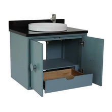 Load image into Gallery viewer, Bellaterra 400400-CAB-AB-BGRD 31&quot; Single Wall Mount w/ Counter Top and Sink (Aqua Blue)