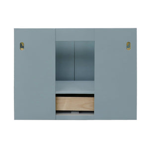 Bellaterra 400400-CAB-AB-GYO 31" Single Wall Mount w/ Counter Top and Sink (Aqua Blue)