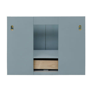 Bellaterra 400400-CAB-AB-GYRD 31" Single Wall Mount w/ Counter Top and Sink (Aqua Blue)
