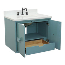 Load image into Gallery viewer, Bellaterra 400400-CAB-AB-WEO 31&quot; Single Wall Mount w/ Counter Top and Sink (Aqua Blue)