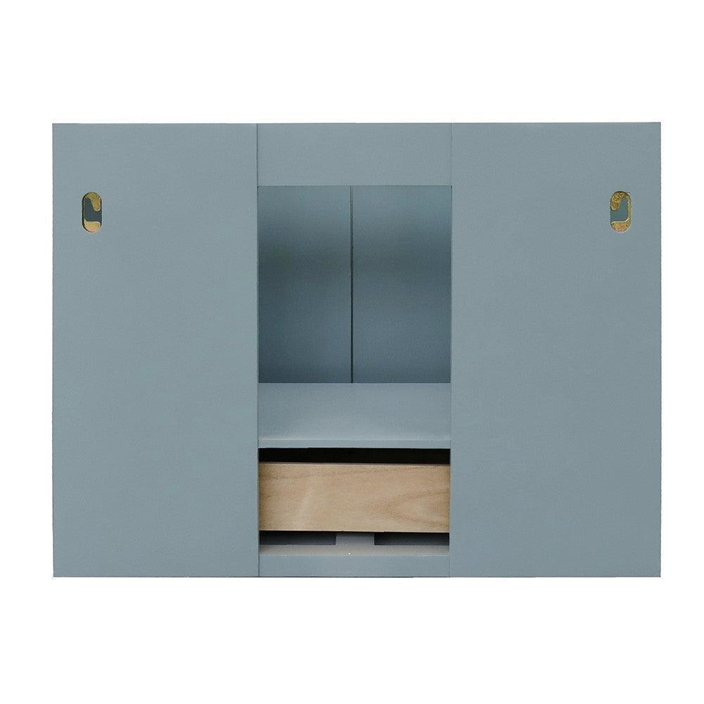 Bellaterra 400400-CAB-AB-WERD 31" Single Wall Mount w/ Counter Top and Sink (Aqua Blue)