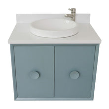 Load image into Gallery viewer, Bellaterra 400400-CAB-AB-WERD 31&quot; Single Wall Mount w/ Counter Top and Sink (Aqua Blue)