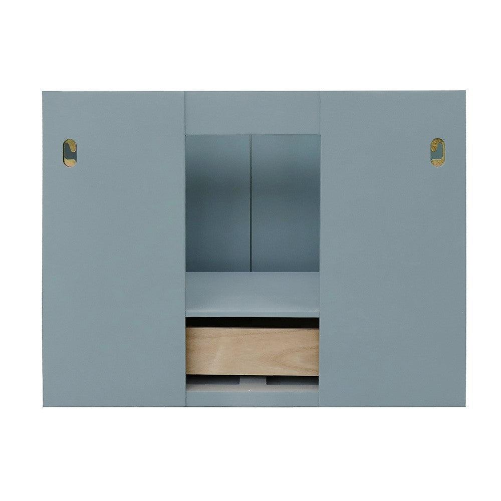 Bellaterra 400400-CAB-AB-WMO 31" Single Wall Mount w/ Counter Top and Sink (Aqua Blue)