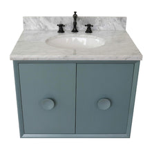 Load image into Gallery viewer, Bellaterra 400400-CAB-AB-WMO 31&quot; Single Wall Mount w/ Counter Top and Sink (Aqua Blue)