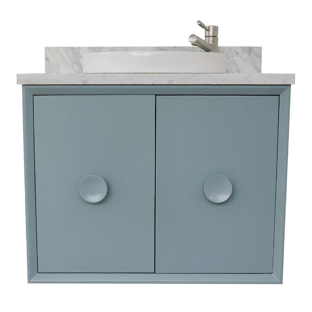 Bellaterra 400400-CAB-AB-WMRD 31" Single Wall Mount w/ Counter Top and Sink (Aqua Blue)
