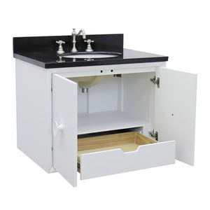 Bellaterra 400400-CAB-WH-BGO 31" Single Wall Mount w/ Counter Top and Sink (White)
