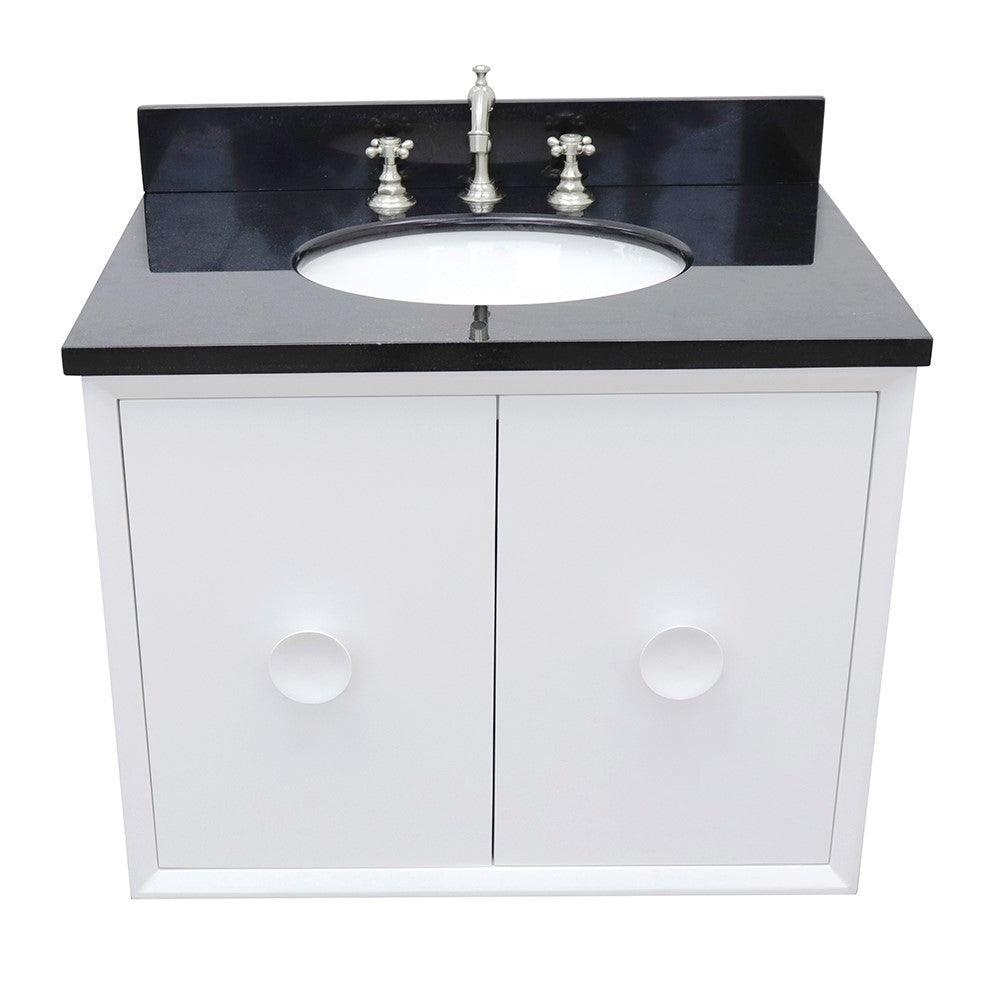 Bellaterra 400400-CAB-WH-BGO 31" Single Wall Mount w/ Counter Top and Sink (White)
