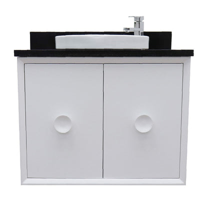 Bellaterra 400400-CAB-WH-BGRD 31" Single Wall Mount w/ Counter Top and Sink (White)