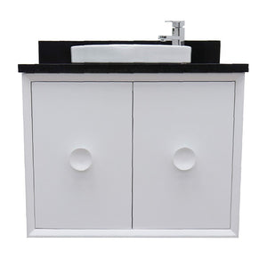 Bellaterra 400400-CAB-WH-BGRD 31" Single Wall Mount w/ Counter Top and Sink (White)