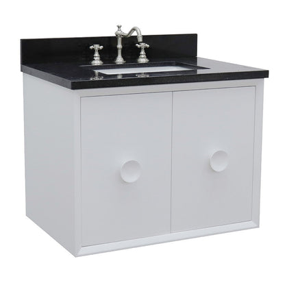 Bellaterra 400400-CAB-WH-BGR 31" Single Wall Mount w/ Counter Top and Sink (White)