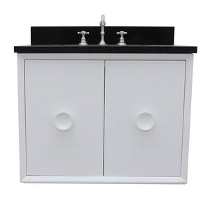 Bellaterra 400400-CAB-WH-BGR 31" Single Wall Mount w/ Counter Top and Sink (White)