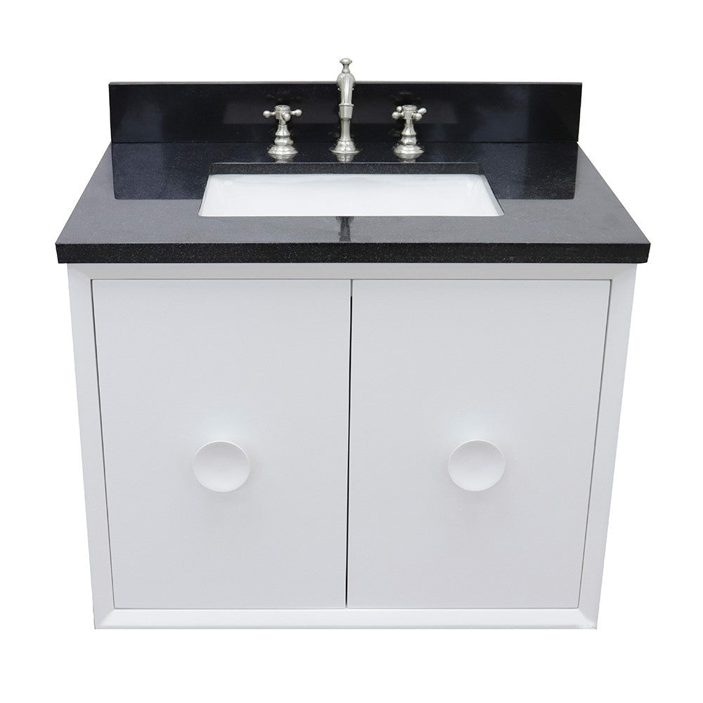 Bellaterra 400400-CAB-WH-BGR 31" Single Wall Mount w/ Counter Top and Sink (White)