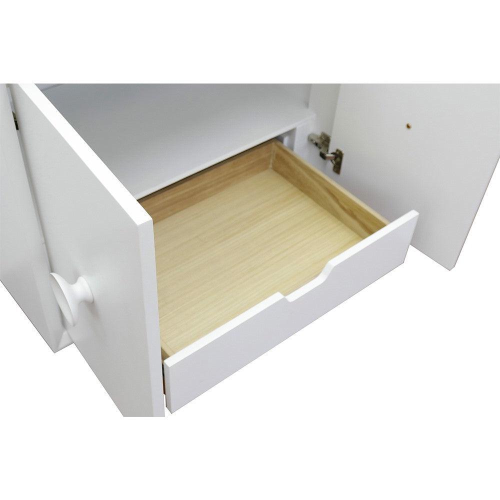 Bellaterra 400400-CAB-WH-BGR 31" Single Wall Mount w/ Counter Top and Sink (White)