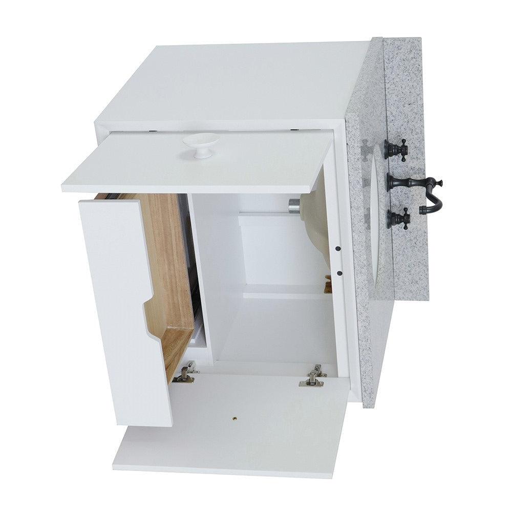 Bellaterra 400400-CAB-WH-GYO 31" Single Wall Mount w/ Counter Top and Sink (White)