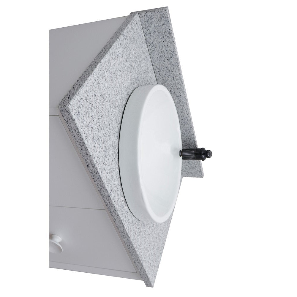 Bellaterra 400400-CAB-WH-GYRD 31" Single Wall Mount w/ Counter Top and Sink (White)