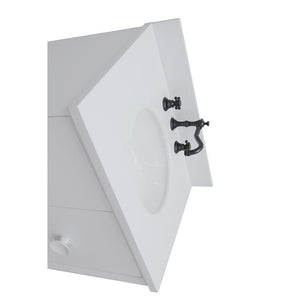 Bellaterra 400400-CAB-WH-WEO 31" Single Wall Mount w/ Counter Top and Sink (White)