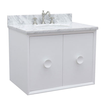 Bellaterra 400400-CAB-WH-WMO 31" Single Wall Mount w/ Counter Top and Sink (White)