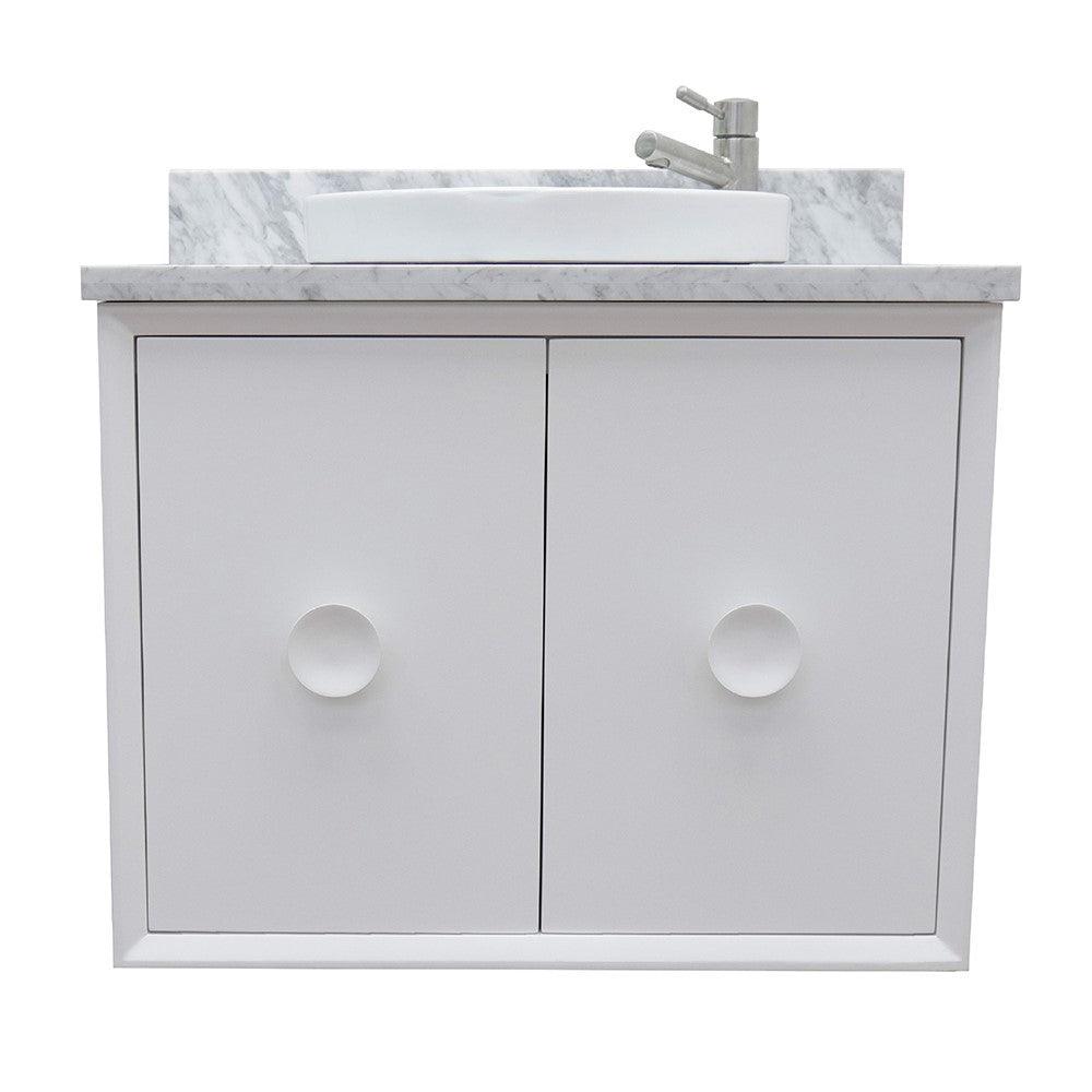 Bellaterra 400400-CAB-WH-WMRD 31" Single Wall Mount w/ Counter Top and Sink (White)