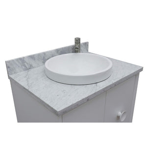 Bellaterra 400400-CAB-WH-WMRD 31" Single Wall Mount w/ Counter Top and Sink (White)