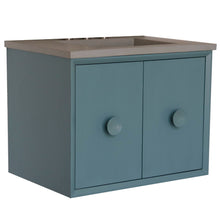 Load image into Gallery viewer, Bellaterra 400400C-AB-CTDG 31&quot; Wood Single Vanity w/ Concrete Top Rectangle Sink (Aqua Blue)