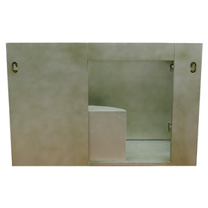 Bellaterra 400500-CAB-LN 36" Single Wall Mount Vanity in Linen Brown Finish - Cabinet Only, Backside