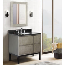 Load image into Gallery viewer, Bellaterra 37&quot; Single Vanity in Linen Brown Finish with Counter Top and Sink 400500-LN, Galaxy / Oval, Front