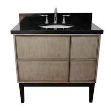 Load image into Gallery viewer, Bellaterra 37&quot; Single Vanity in Linen Brown Finish with Counter Top and Sink 400500-LN, Galaxy / Oval, Front