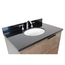 Load image into Gallery viewer, Bellaterra 37&quot; Single Vanity in Linen Brown Finish with Counter Top and Sink 400500-LN, Galaxy / Oval, Top View