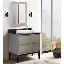 Load image into Gallery viewer, Bellaterra 37&quot; Single Vanity in Linen Brown Finish with Counter Top and Sink 400500-LN, Galaxy / Round, Front