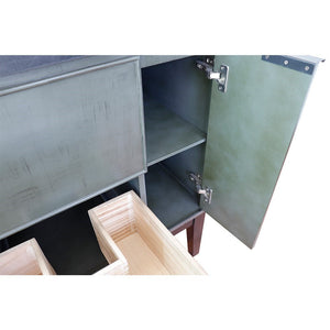 Bellaterra 400501-LY 36" Single Vanity in Linen Gray Finish - Cabinet Only, Inside
