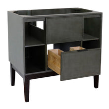 Load image into Gallery viewer, Bellaterra 400502-LY 36&quot; Single Vanity in Linen Gray Finish - Cabinet Only, Front Side