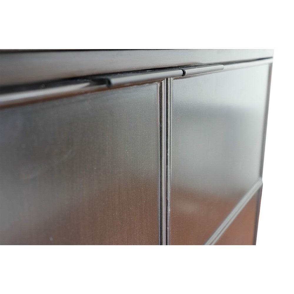 Bellaterra 37" Single Wall Mount Vanity in Cappuccino Finish with Counter Top and Sink 400503-CAB-CP, Black Galaxy / Oval, Close