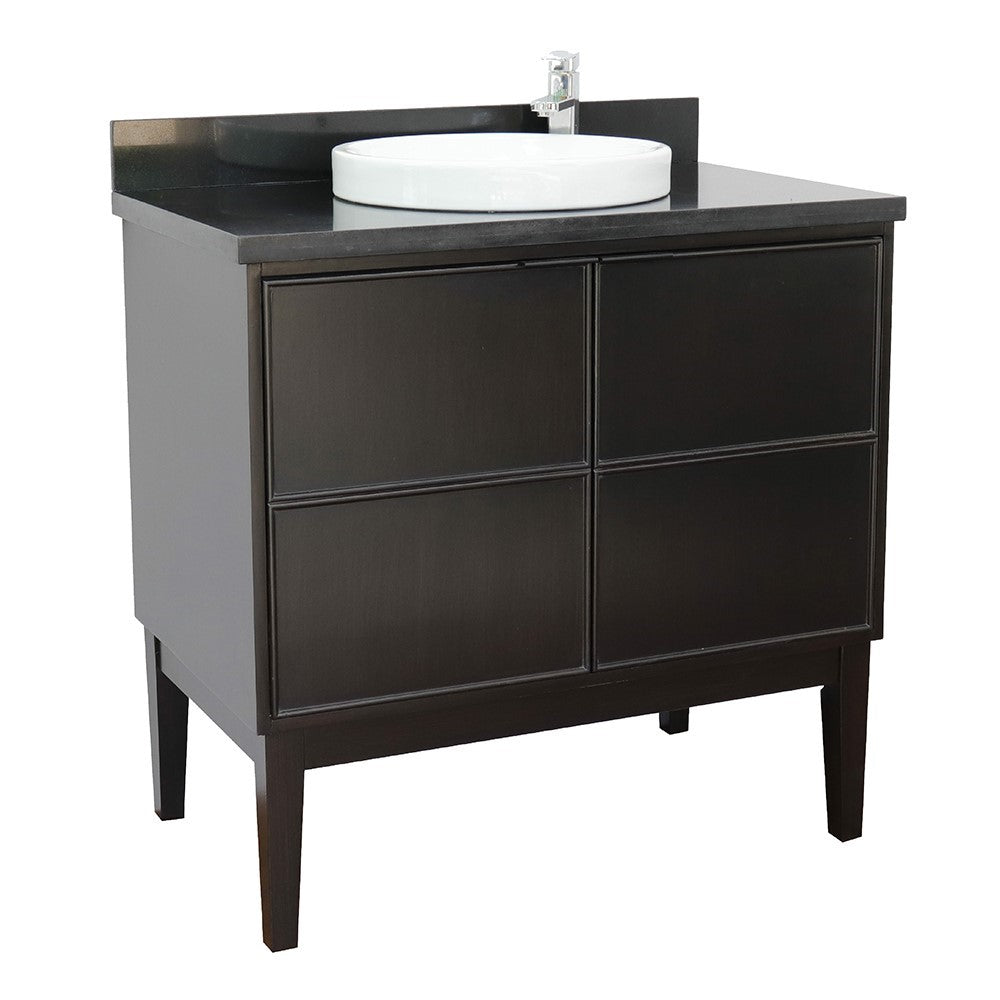 Bellaterra 37" Single Vanity Cappuccino Finish with Counter Top and Sink 400503-CP