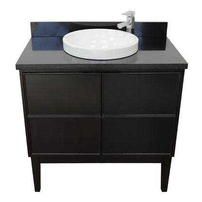 Bellaterra 37" Single Vanity Cappuccino Finish with Counter Top and Sink 400503-CP