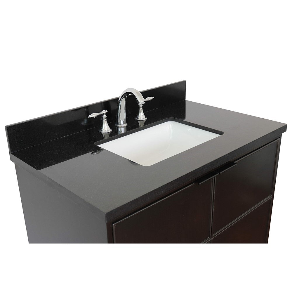 Bellaterra 37" Single Vanity Cappuccino Finish with Counter Top and Sink 400503-CP