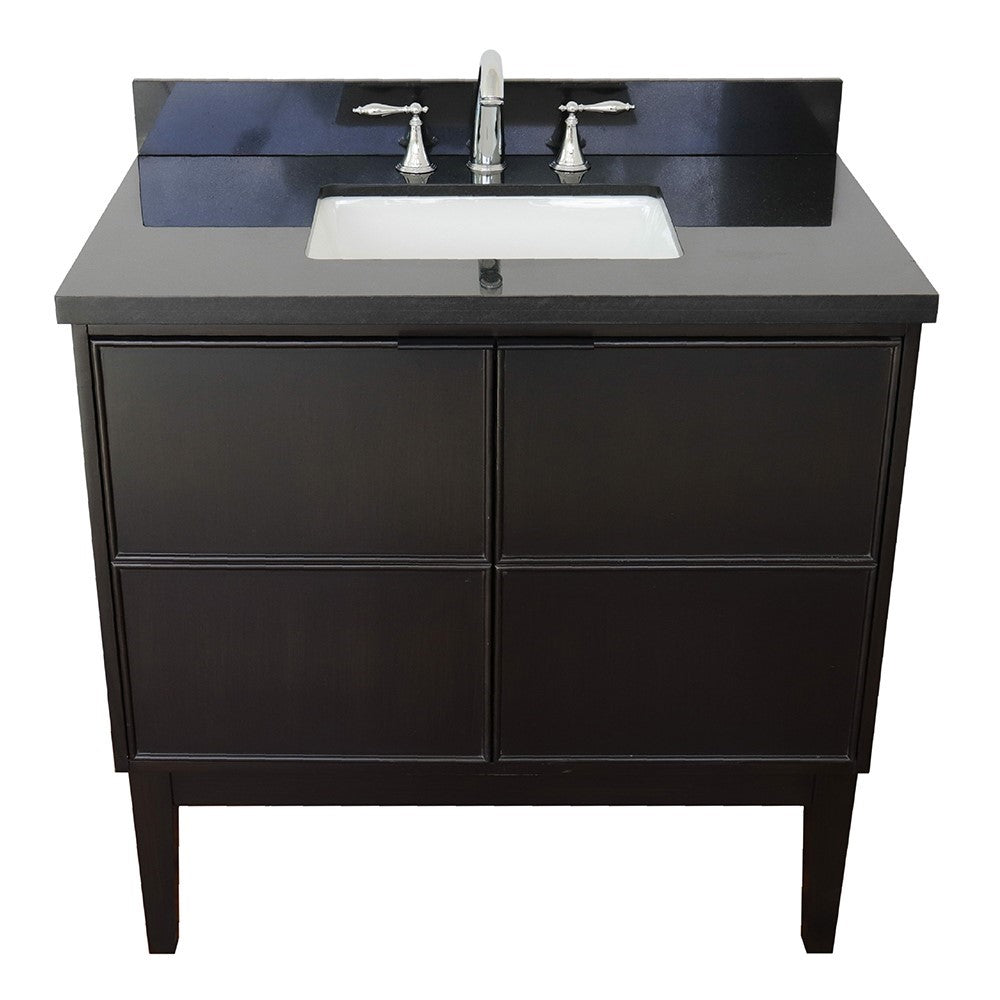 Bellaterra 37" Single Vanity Cappuccino Finish with Counter Top and Sink 400503-CP