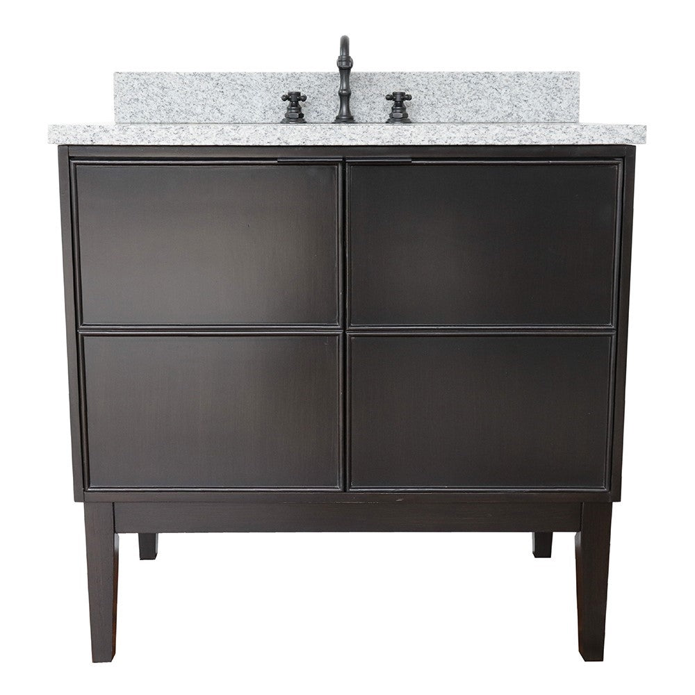 Bellaterra 37" Single Vanity Cappuccino Finish with Counter Top and Sink 400503-CP