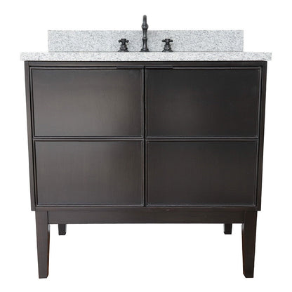 Bellaterra 37" Single Vanity Cappuccino Finish with Counter Top and Sink 400503-CP