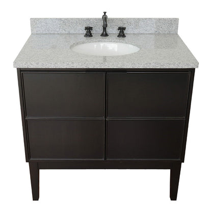 Bellaterra 37" Single Vanity Cappuccino Finish with Counter Top and Sink 400503-CP