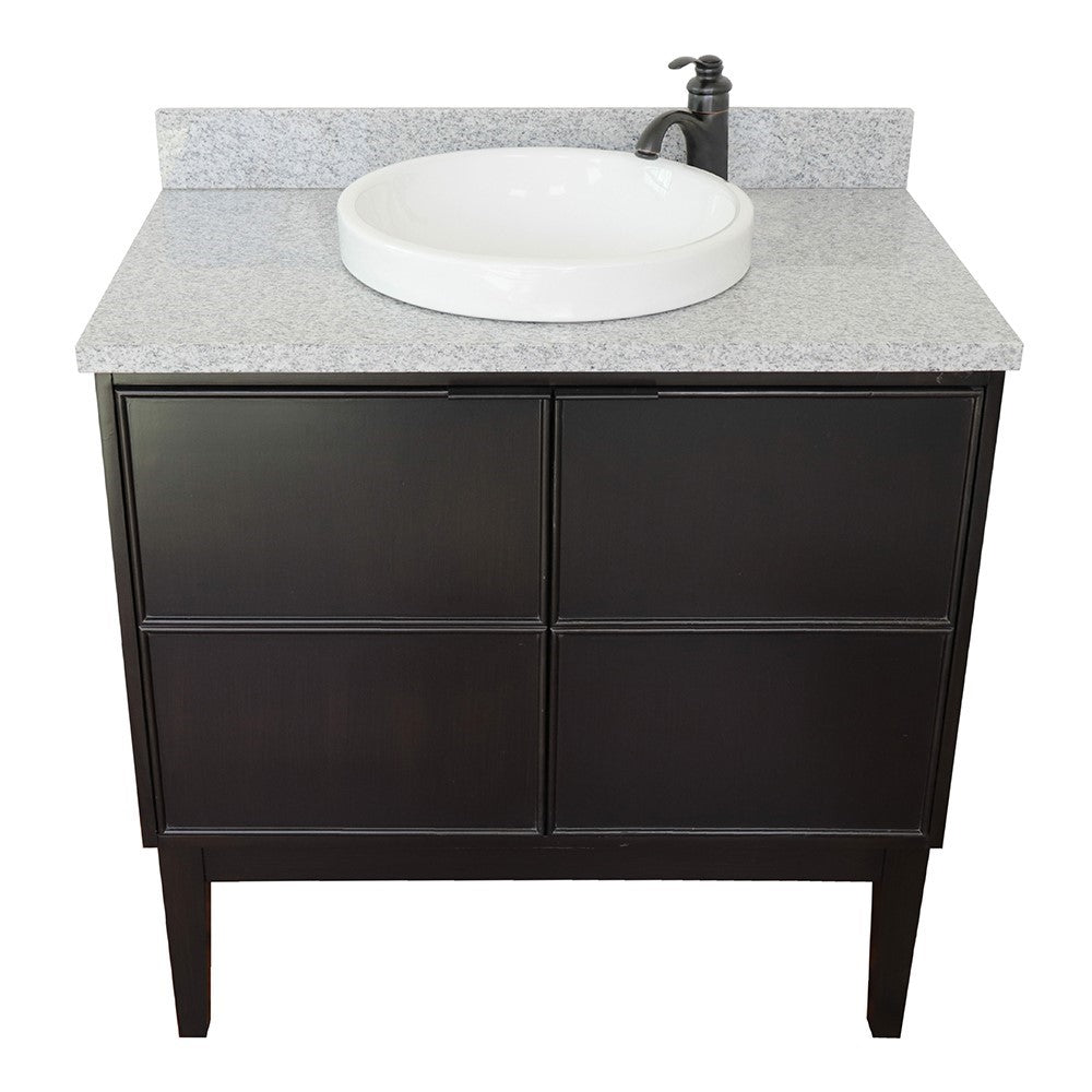 Bellaterra 37" Single Vanity Cappuccino Finish with Counter Top and Sink 400503-CP