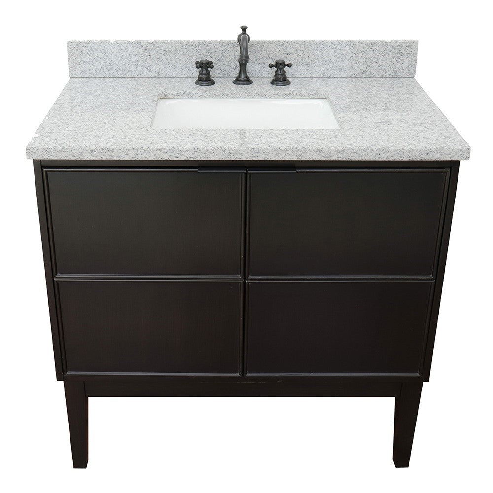 Bellaterra 37" Single Vanity Cappuccino Finish with Counter Top and Sink 400503-CP