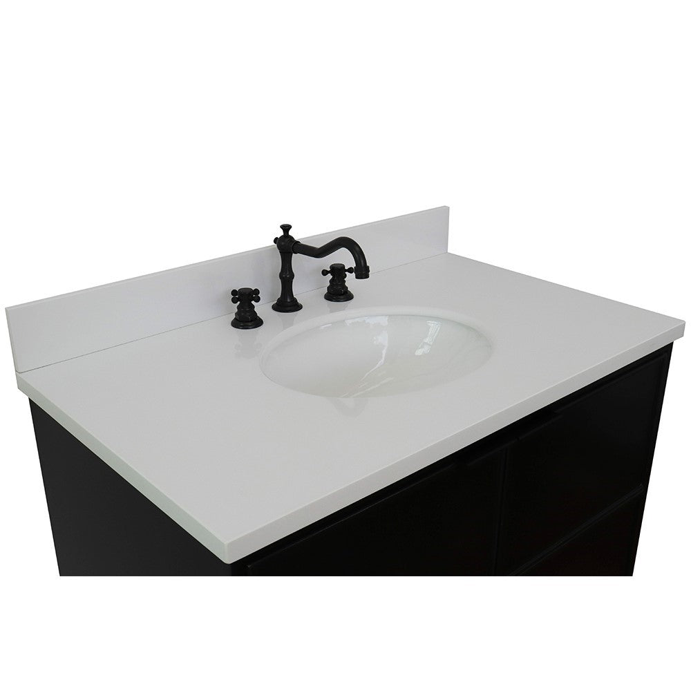 Bellaterra 37" Single Vanity Cappuccino Finish with Counter Top and Sink 400503-CP