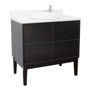 Bellaterra 37" Single Vanity Cappuccino Finish with Counter Top and Sink 400503-CP