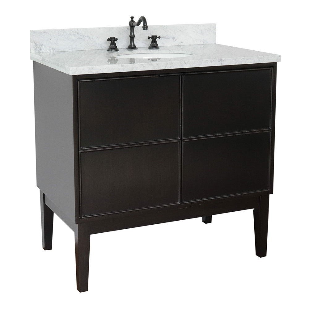 Bellaterra 37" Single Vanity Cappuccino Finish with Counter Top and Sink 400503-CP