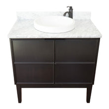 Load image into Gallery viewer, Bellaterra 37&quot; Single Vanity Cappuccino Finish with Counter Top and Sink 400503-CP