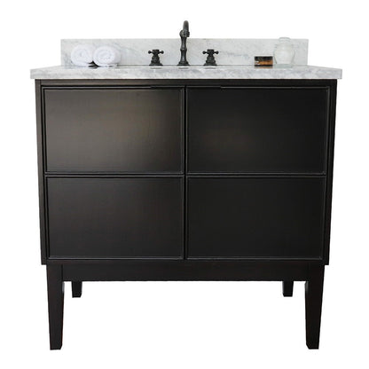 Bellaterra 37" Single Vanity Cappuccino Finish with Counter Top and Sink 400503-CP