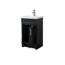 Load image into Gallery viewer, Dark Gray Terni 20 in. Single Sink Vanity with White Ceramic Sink Top, Brushed nickel Hardware Finish open