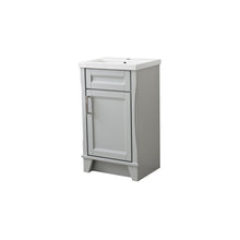 Load image into Gallery viewer, Light Gray Terni 20 in. Single Sink Vanity with White Ceramic Sink Top, Brushed nickel Hardware Finish