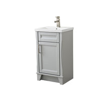 Load image into Gallery viewer, Light Gray Terni 20 in. Single Sink Vanity with White Ceramic Sink Top, Brushed nickel Hardware Finish