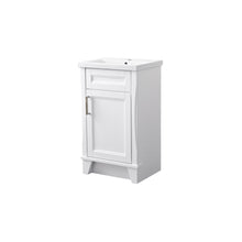 Load image into Gallery viewer, White Terni 20 in. Single Sink Vanity with White Ceramic Sink Top, Brushed nickel Hardware Finish